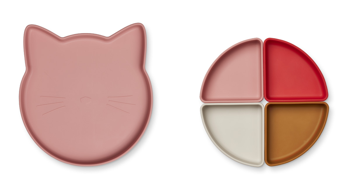 Assiette compartimenté Cat / Dusty raspberry multi mix - Liewood