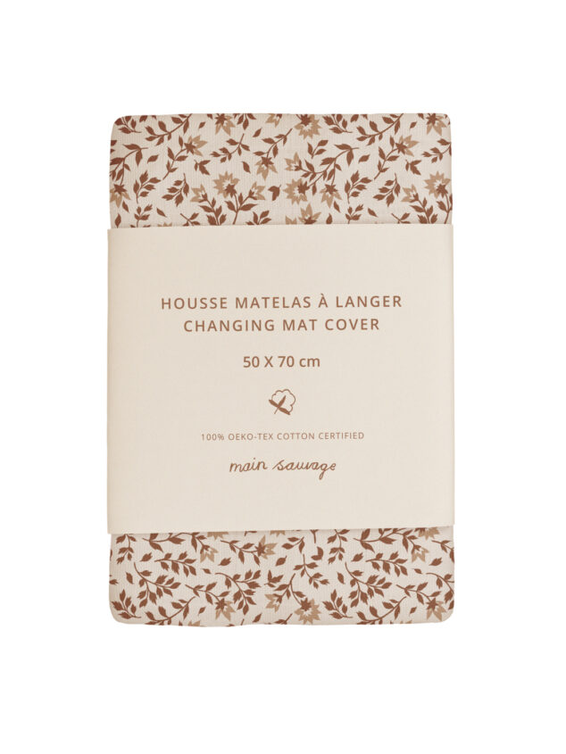 Housse matelas à langer / Hibiscus 50 x 70 - Main Sauvage