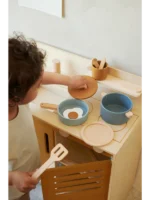 Set jouets cuisine imitation en bois I Bleu / Liewood