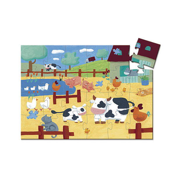 Puzzle silhouette I Vache à la ferme 3+ / Djeco