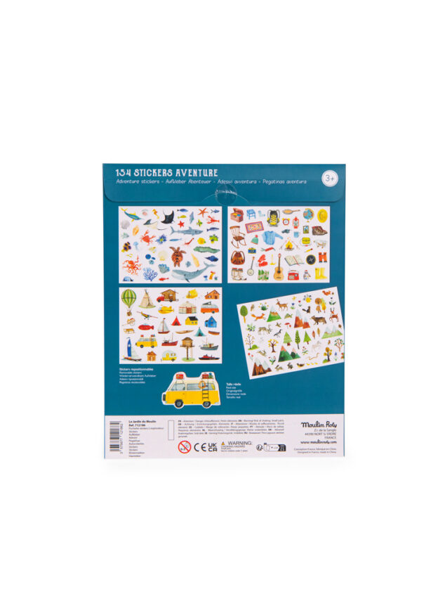 154 Stickers repositionnables I Aventure / Moulin roty